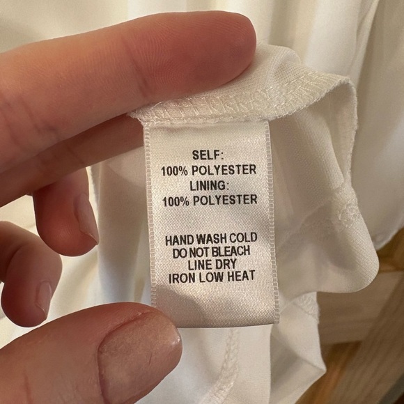 Lulu’s white Mini Dress with long sleeves-“Shifting Dears”-Size M-bridal/wedding - Picture 5 of 7